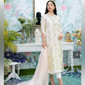 Farah Talib Aziz Floral Aster Dress with Dupatta 2 piece
